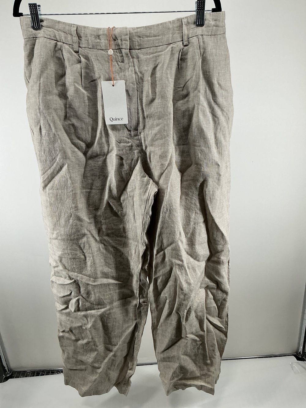 100% European Linen Pleated Trouser - 30"